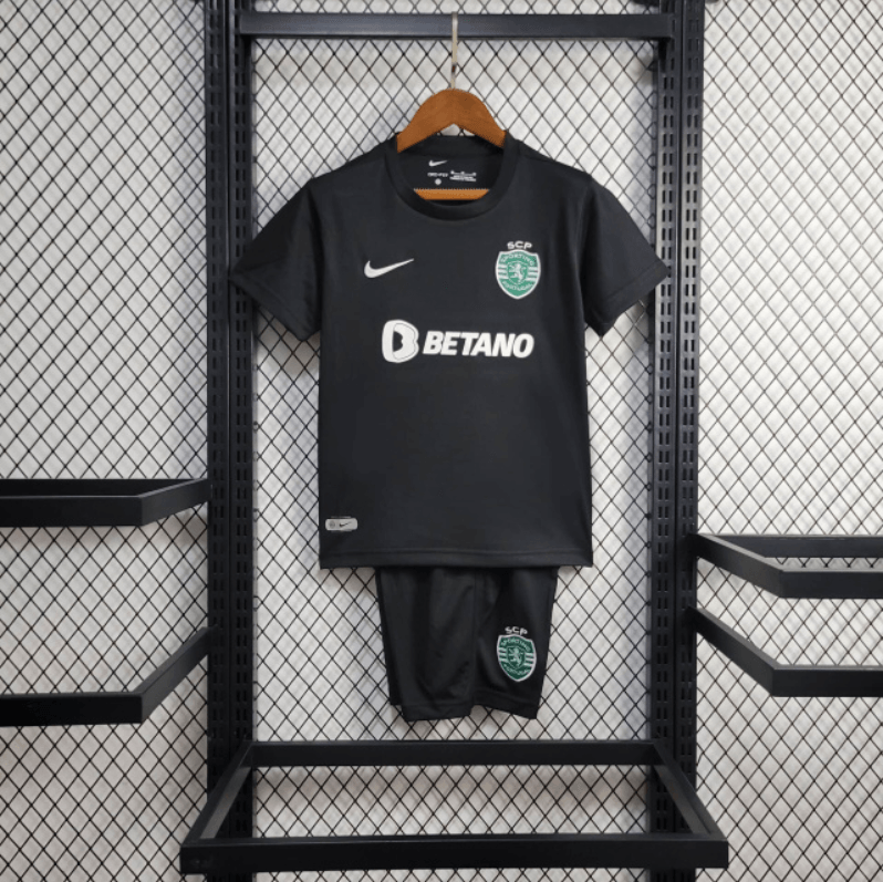 Camiseta y Pantalones para niños Sporting  24/25 - Negro